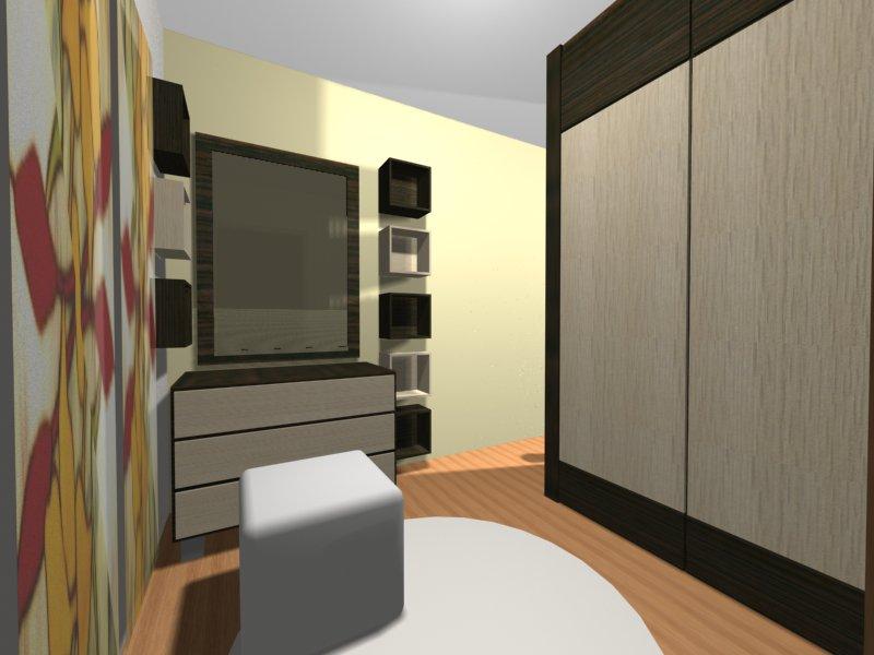 sypialnia w bloku w nietypowym pokoju, zdjęcie 5