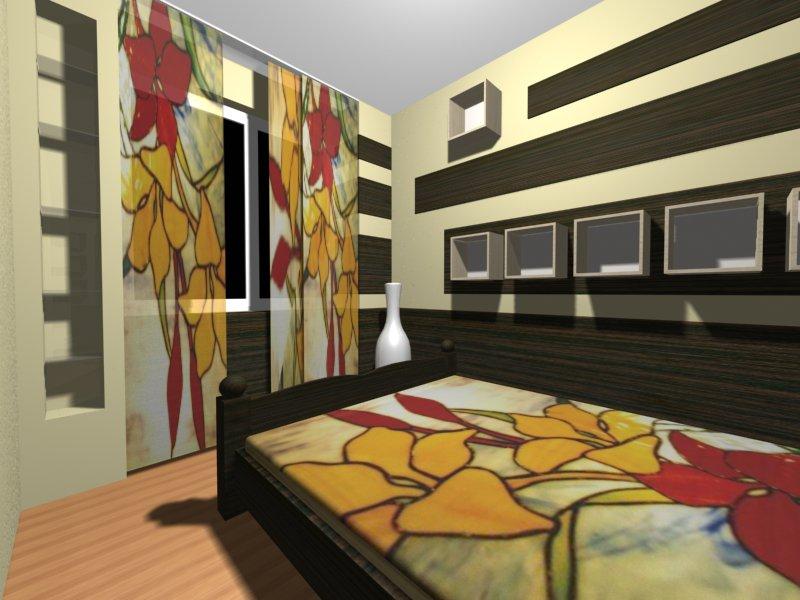 sypialnia w bloku w nietypowym pokoju, zdjęcie 2