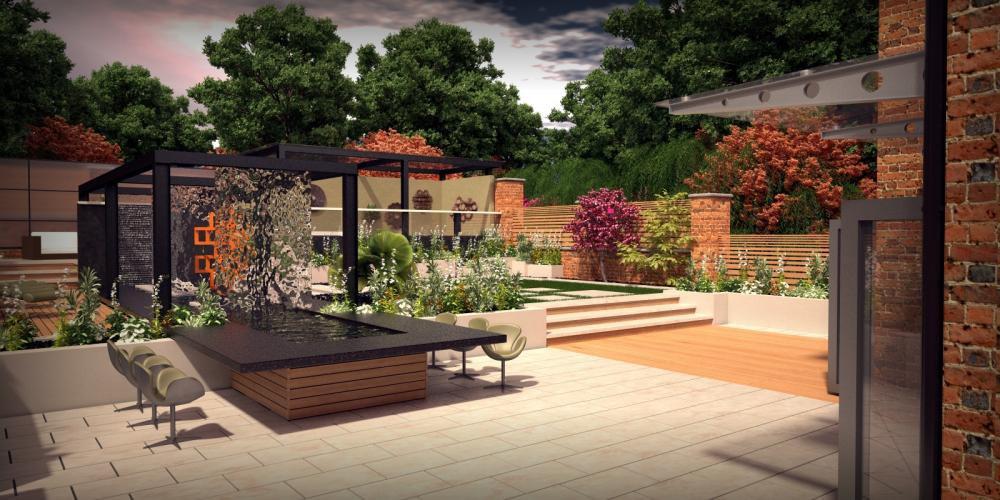 nowoczesny ogrod - wizualizacja - projekt, zdjęcie 2