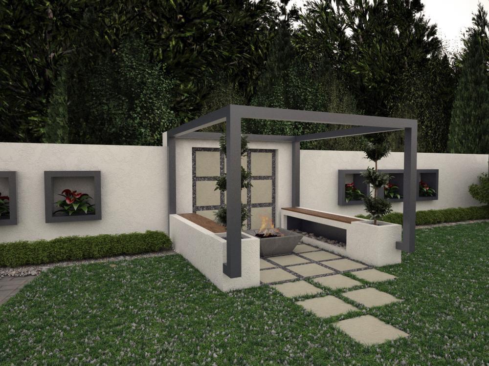 nowoczesny ogrod - projekt - wizualizacja maj - 2013, zdjęcie 4