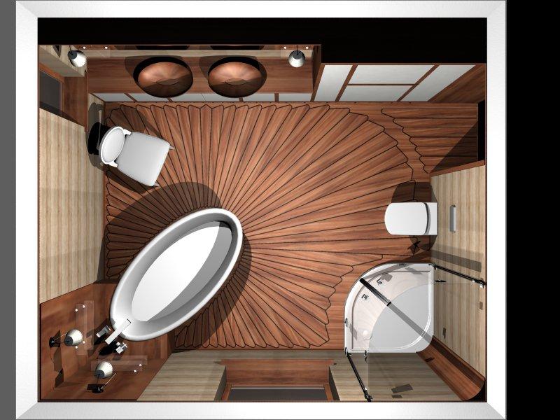 Drewno w łazience, zdjęcie 19