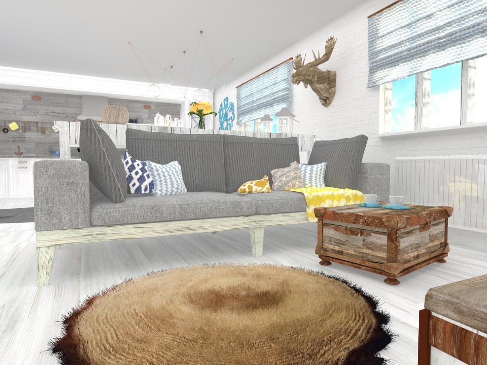 Skandynawski salon z elementami vintage, zdjęcie 10