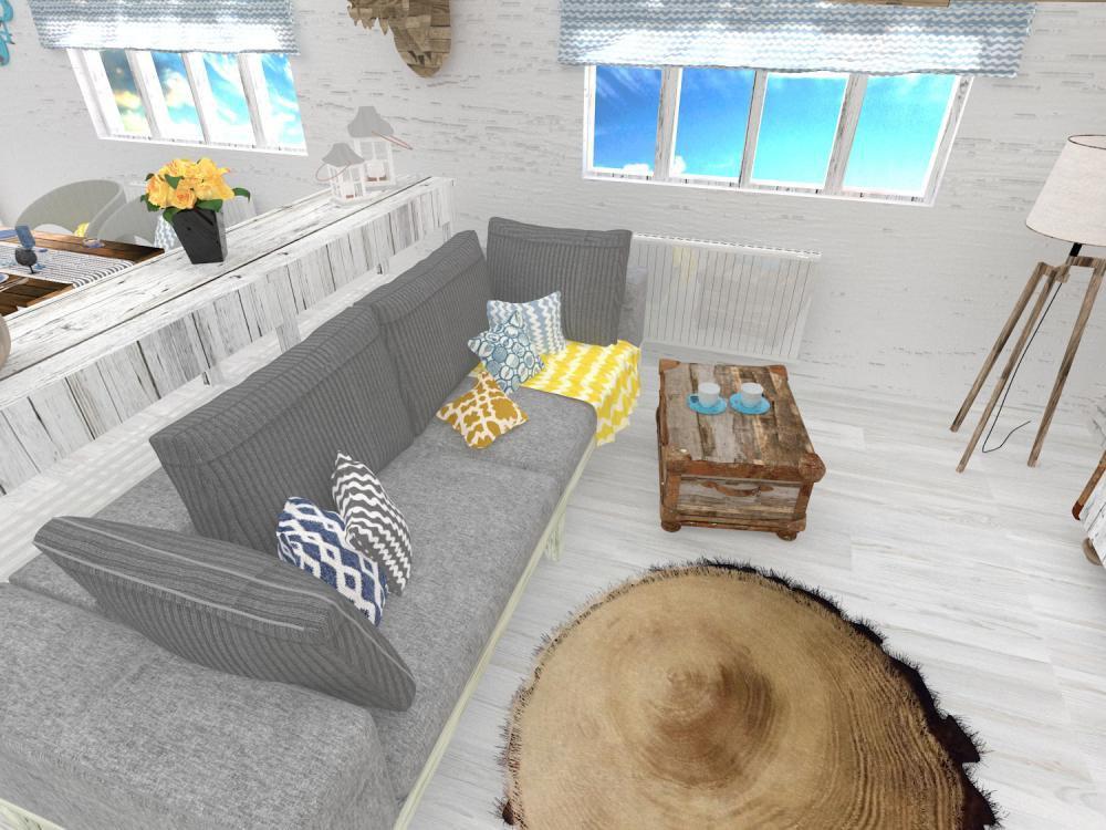 Skandynawski salon z elementami vintage, zdjęcie 5