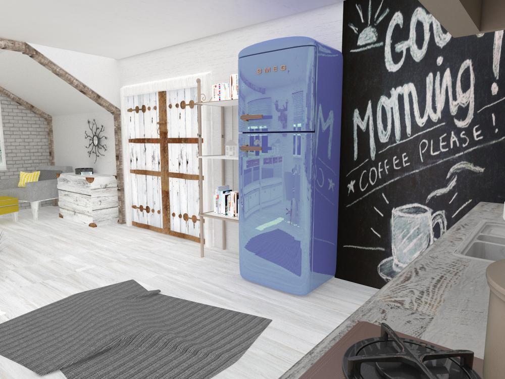 Skandynawski salon z elementami vintage, zdjęcie 6