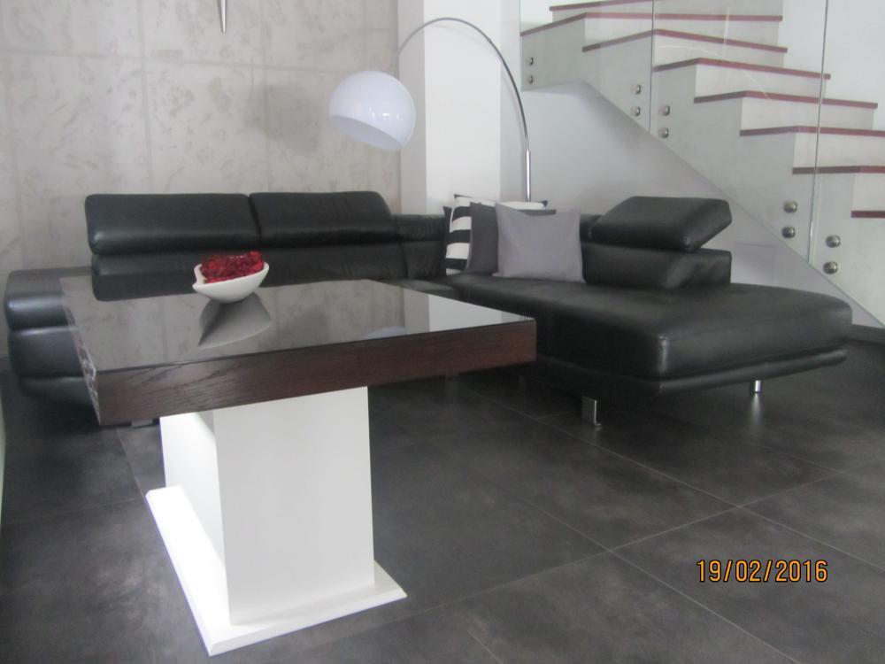 Salon nowoczesny z płytką Paradyż Taranto grafit , zdjęcie 6