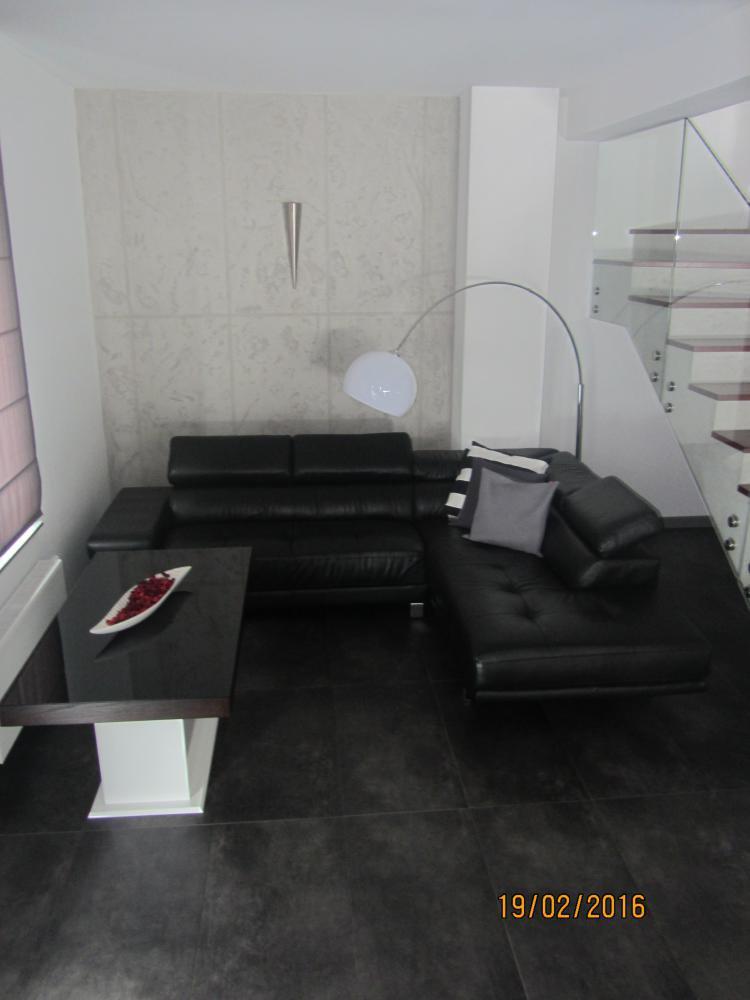 Salon nowoczesny z płytką Paradyż Taranto grafit , zdjęcie 4