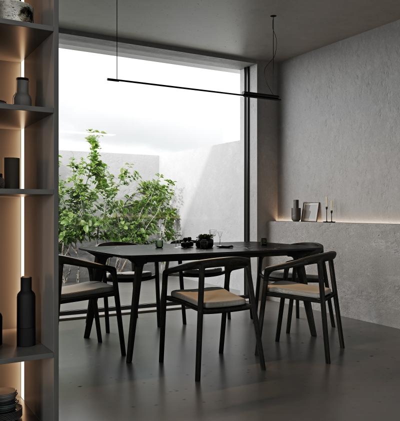 Nowoczesne ciemne wnętrze kuchni, zdjęcie 8