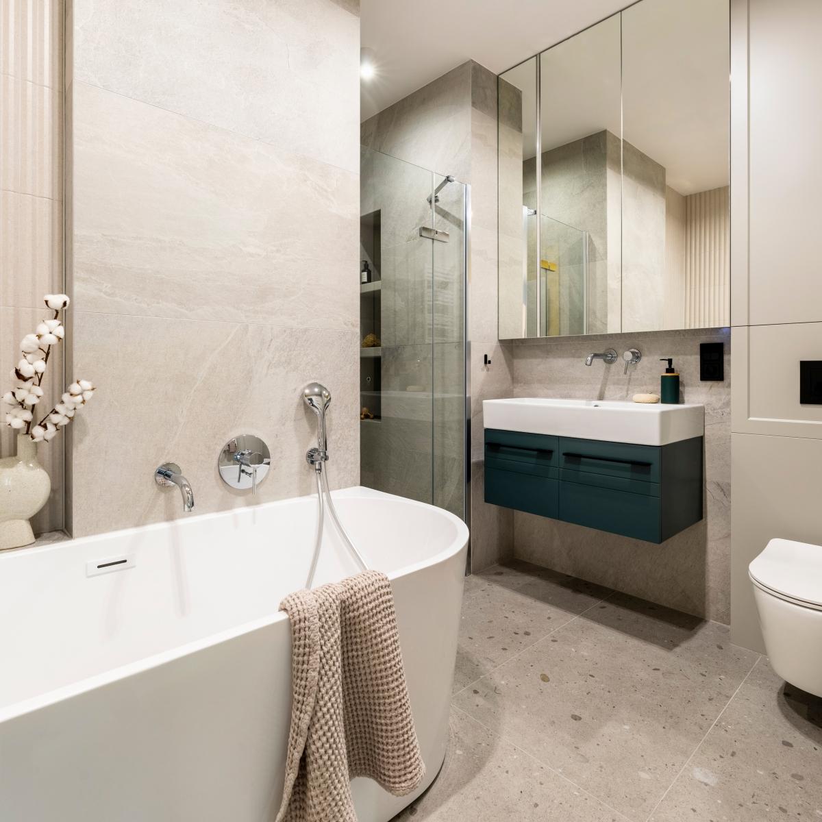 Nowoczesna jasna łazienka, zdjęcie 7