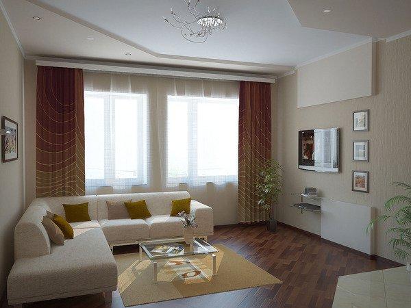 Salon w kolorze natury.