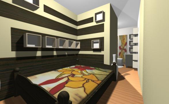 sypialnia w bloku w nietypowym pokoju, zdjęcie 1
