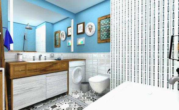 Niebieska łazienka, zdjęcie 1
