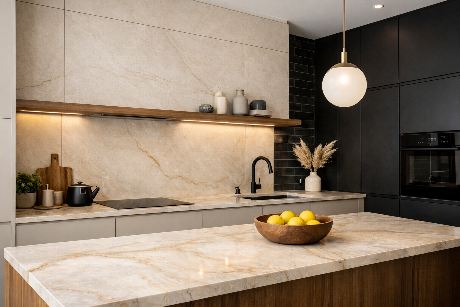 Jakie płytki pasują do blatu Taj Mahal