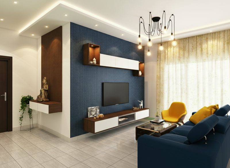 Salon po wizualizacji - nowe jasne płytki na podłodze