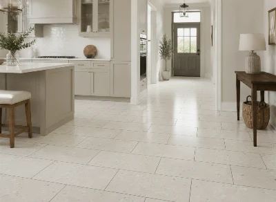 Wirtualna wizualizacja AI - Alaplana Illusion Gris pulido gres rektyfikowany 60x120  na podłodze