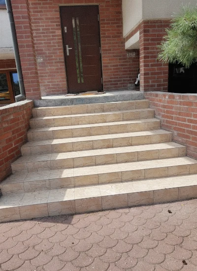 Wirtualna wizualizacja AI - Keros ceramika Piedra Beige gres 23x46  na podłodze