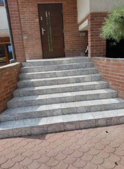 Wirtualna wizualizacja AI - Keros ceramika Piedra Gris gres 23x46  na podłodze