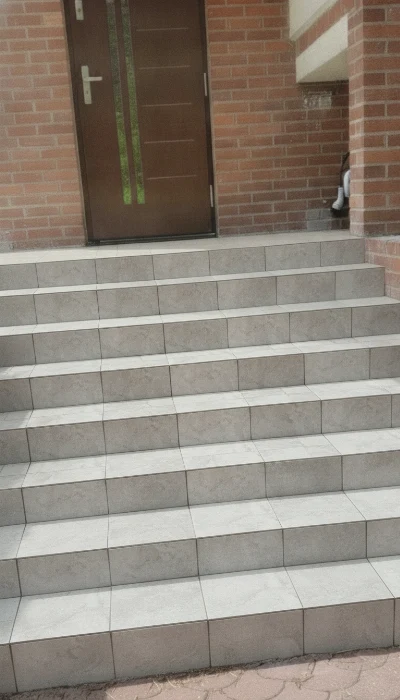 Wirtualna wizualizacja AI - Paradyż Mattone Pietra Grafit klinkier 30x30x0.85  na podłodze