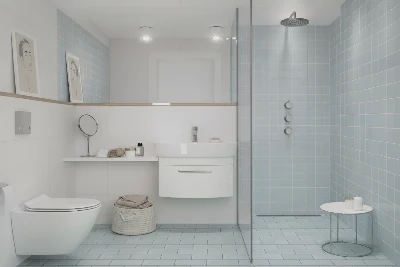 Wirtualna wizualizacja AI - Mainzu Ceramica Village Tildes płytka ścienna 10x30  na podłodze