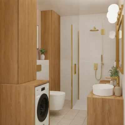 Wirtualna wizualizacja AI - Tubądzin Mantigo Beige gres mat rektyfikowany 59.8x119.8  na podłodze