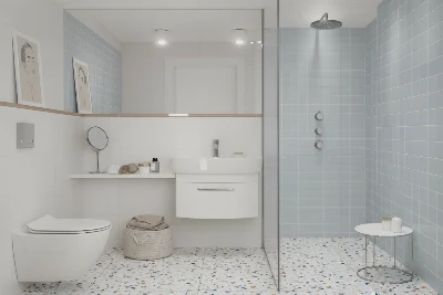 Wirtualna wizualizacja AI - Pamesa Ceramica Doria Multi gres rektyfikowany 60x120  na podłodze