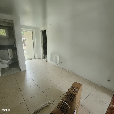 Wirtualna wizualizacja AI - Tiles Ceramic Stonex Beige 60x60 (58129)  na podłodze