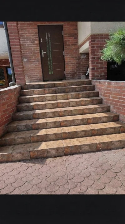 Wirtualna wizualizacja AI - Paradyż Scandiano Ochra klinkier 30x30x0.85  na podłodze