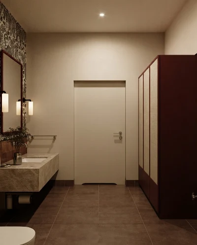 Wirtualna wizualizacja AI - Marazzi Terratech Vinaccia M8JG gres rektyfikowany 75x75  na podłodze
