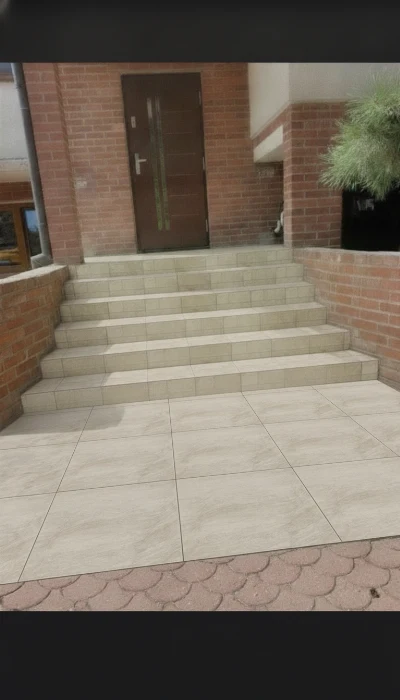 Wirtualna wizualizacja AI - Paradyż Unite Beige mat płytka podłogowa 30x30x0.78  na podłodze